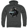 thumbnail image 1 of Ninjak Crouching Ninjak Adult Pullover Hoodie Sweatshirt Charcoal, 1 of 2