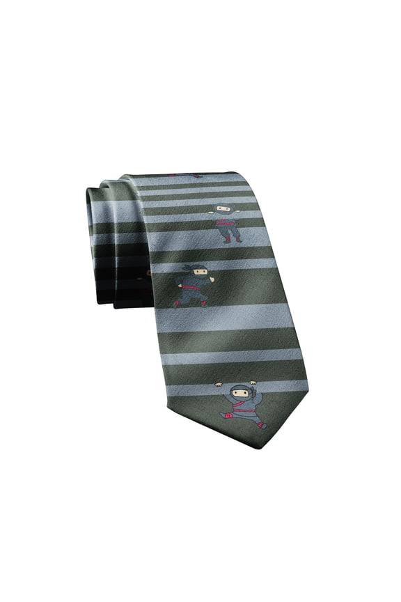 Ninjas Necktie Funny Neckties for Men Nerdy Tie for Guys Novelty Neckties for Men