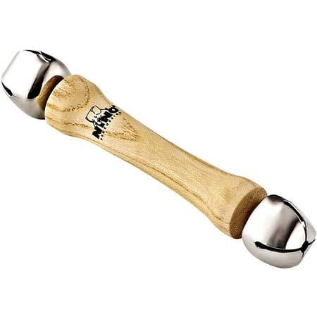 Nino Double Bell Stick Hand Percussion NINO960-2 6" Steel Bell Wooden Handle