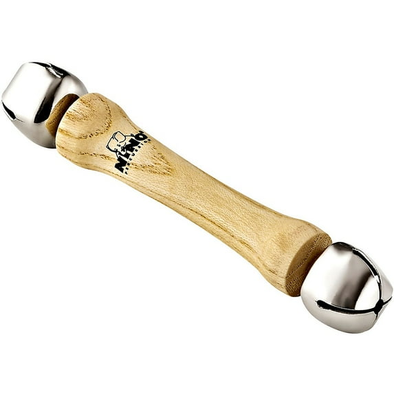 Nino Double Bell Stick Hand Percussion NINO960-2 6" Steel Bell Wooden Handle