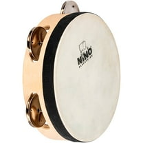 Nino Single Row Headed Wood Tambourine, Natural 6 in.