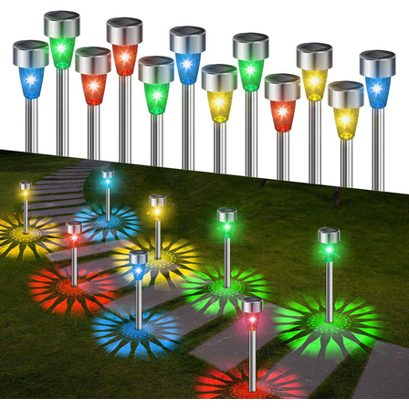 Ninonly 12 Pack Solar Garden Lights, IP65 Waterproof Solar Pathway Lights, Solar Landscape Lighting Lights, Solar Lights Outdoor for Outside Yard Driveway Patio Lawn Walkway Decorations