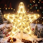 Ninonly Christmas Tree Topper Star Warm White Light,LED Light Star Tree Topper for Christmas Tree Decoration Xmas Tree