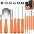 thumbnail image 1 of Ninonly Pumpkin Carving Kit,Professional 17Pcs Stainless Steel Pumpkin Knives Tool with Carrying Bag,for Pumpkin Jack-O-Lanterns, 1 of 6