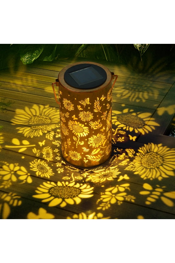 Solar Sunflower Lanterns Outdoor,Solar Hanging Lights Waterproof Garden Decor, Solar Powered Light for Yard Patio Pathway Landscape,Gifts for Mom,Grandma,Women,Mother's Day Christmas