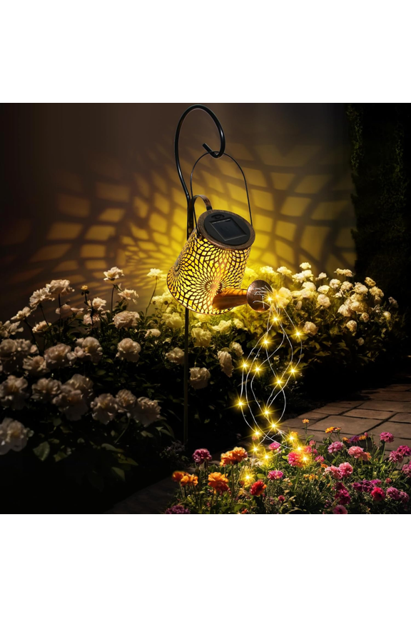 Solar Watering Can Lights, Waterproof Solar Garden Lights, Retro Metal Solar Sunflower Lights with LED Lights, Outdoor Hanging Solar Lantern Decorative for Landscape Yard Patio Pathway Lawn