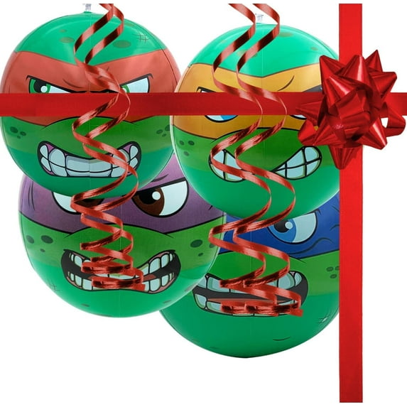 Ninostar Summer Inflatable Beach Ball Set of 4 Turtle Pool Balls Party Supplies 14 inch