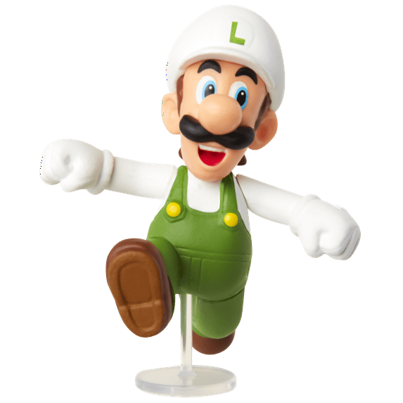 Nintendo 2.5" Limited Articulation Fire Running Luigi