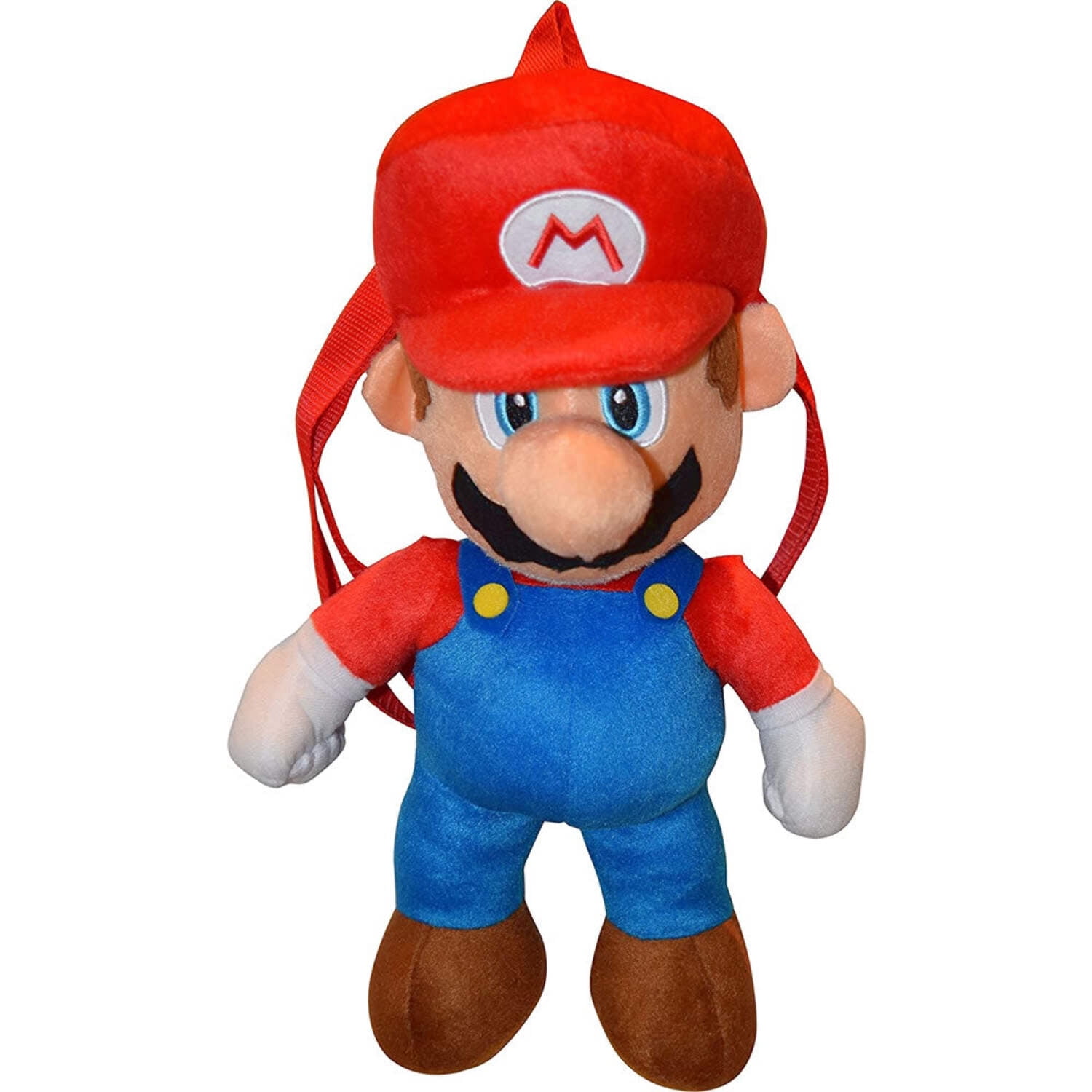 2328549 Super Mario Mario Plush Backpack, Red, Blue & Brown - Case of 12