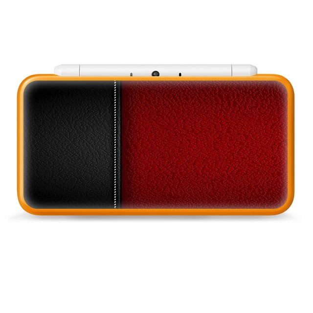 Nintendo 2DS XL Skin Decal Vinyl Wrap - Black and Red Leather Pattern ...