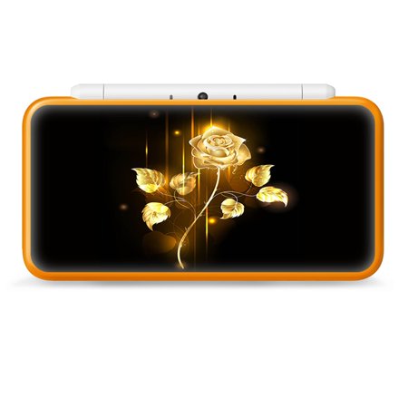 Nintendo 2DS XL Skin Decal Vinyl Wrap - Gold Rose glowing