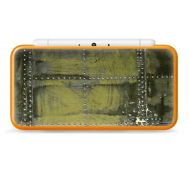 Nintendo 2DS XL Skin Decal Vinyl Wrap - Green Rivets Metal Airplane ...
