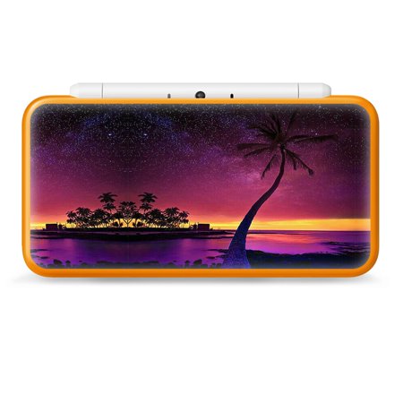 Nintendo 2DS XL Skin Decal Vinyl Wrap - Palm Tree Stars and Sunset Purple