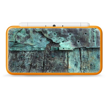 Nintendo 2DS XL Skin Decal Vinyl Wrap - Patina Metal and Wood Blue