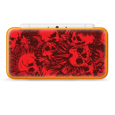 Nintendo 2DS XL Skin Decal Vinyl Wrap - Red Punk Skulls Liberty Spikes