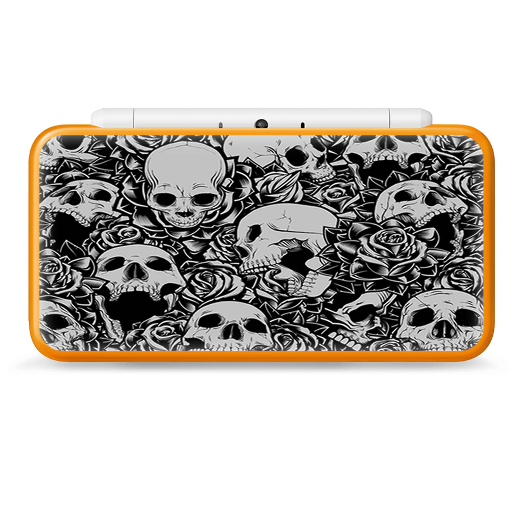 Nintendo 2DS XL Skin Decal Vinyl Wrap - Skulls n Roses Black White ...