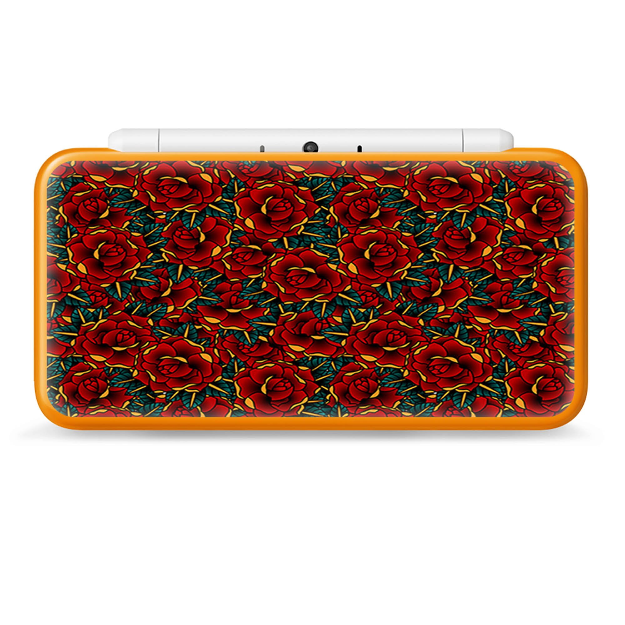 Nintendo 2DS XL Skin Decal Vinyl Wrap - red gold roses tattoo - Walmart.com