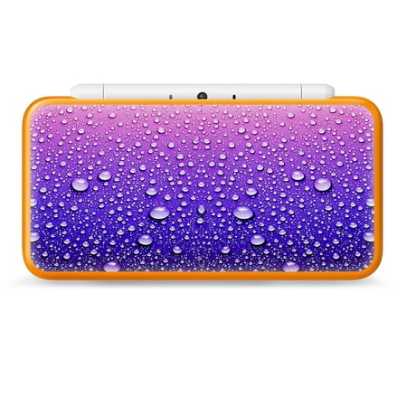 Nintendo 2DS XL Skin Decal Vinyl Wrap - waterdrops on purple