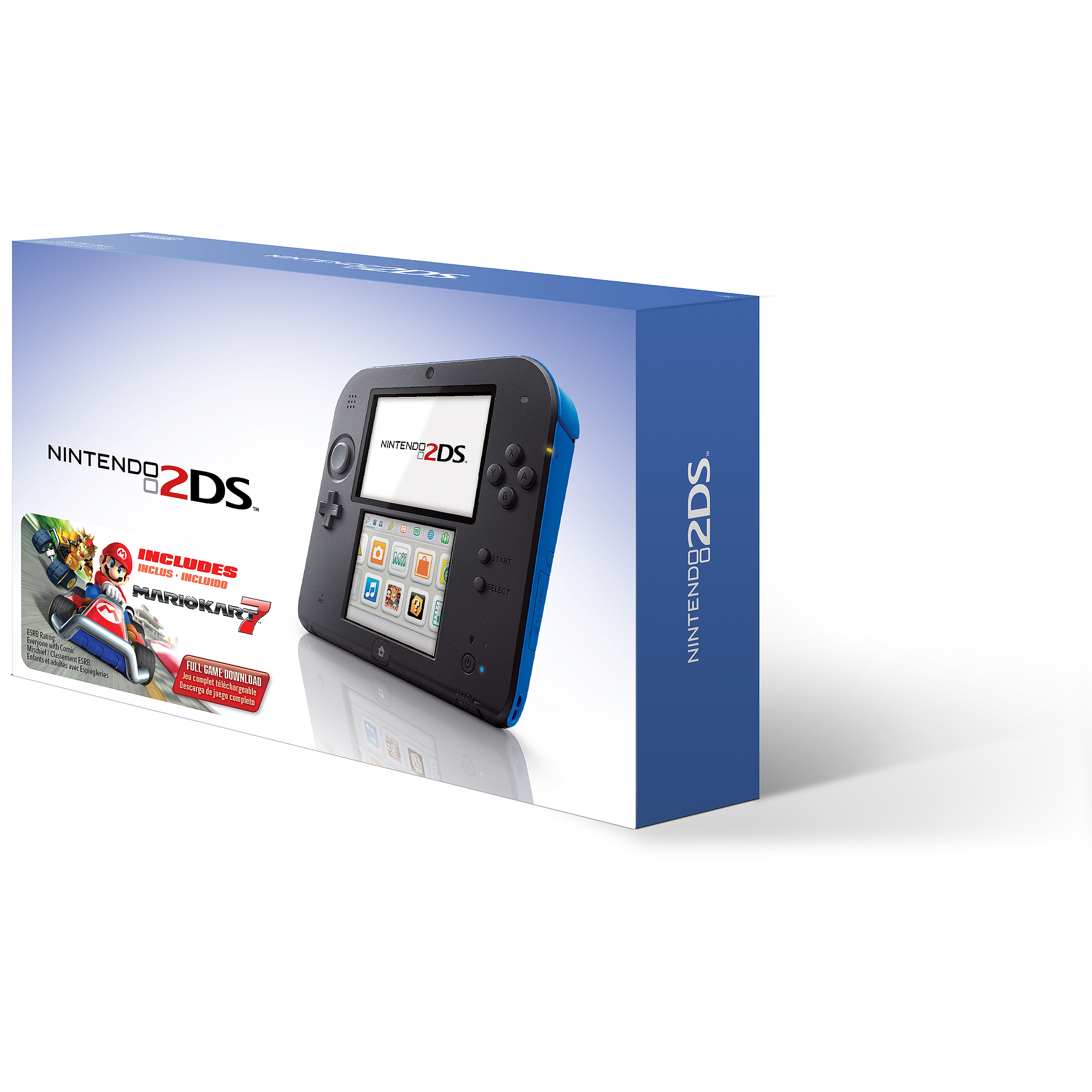 Nintendo 2DS with Mario Kart 7 Game, Electric Blue - image 1 of 2