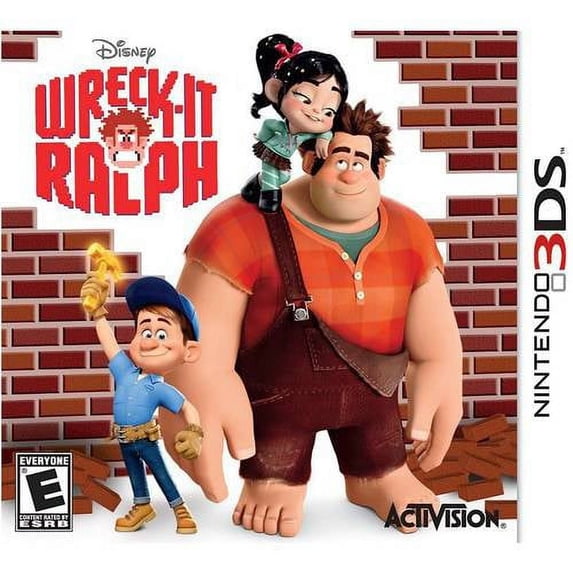 Restored Wreck-It Ralph Video Game for Nintendo 3DS, Physical/Nintendo, 4 Offline Players