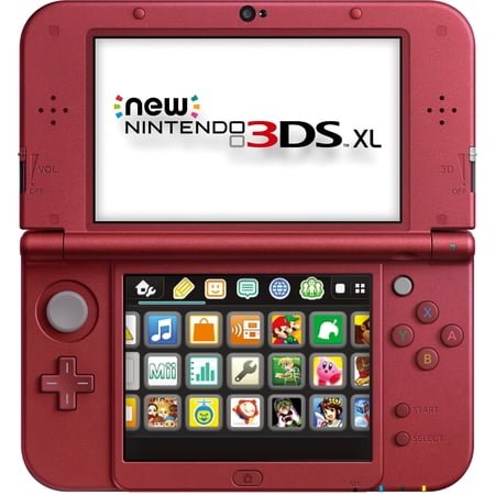 Nintendo 3DS XL Console Red Custom Mods 5" IPS LCD Screen 1280x720 Resolution
