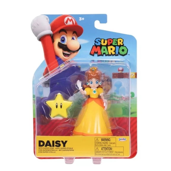 Super Mario Daisy 4 Inch Action Figure with Star