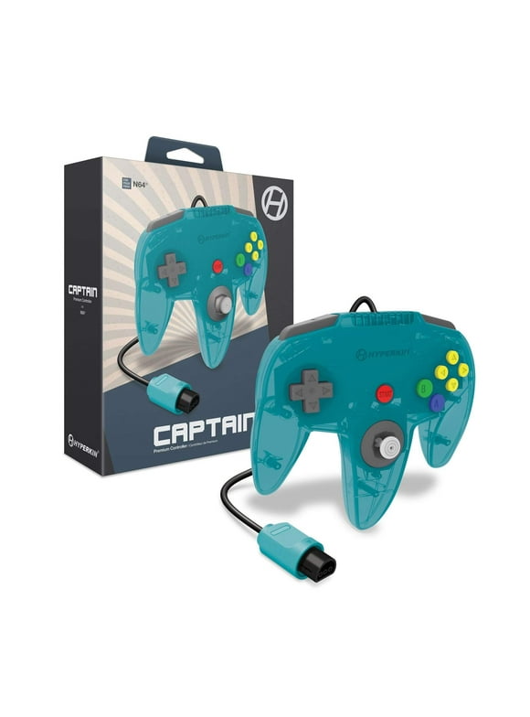 Nintendo 64 Captain Premium Controller For N64 (Turquoise) - Hyperkin