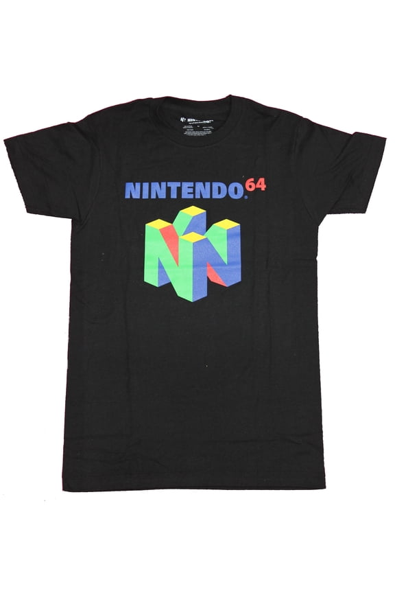 Nintendo 64 Mens T-Shirt  - Classic N64 Logo Image (X-Large)