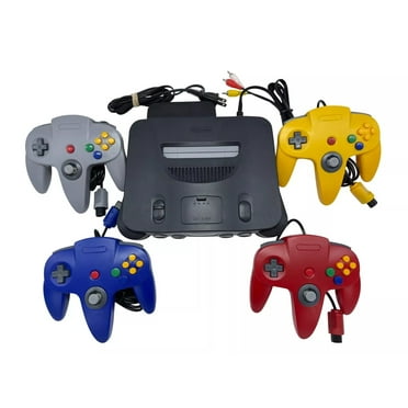 Pre-Owned Nintendo 64 N64 Console (Black) Bundle with FOUR Controllers