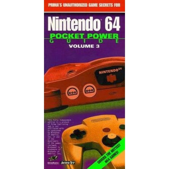Pre-Owned Nintendo 64 Pocket Power Guide Volume 3: Unauthorized (Vol 3) (Paperback) 0761514651 9780761514657
