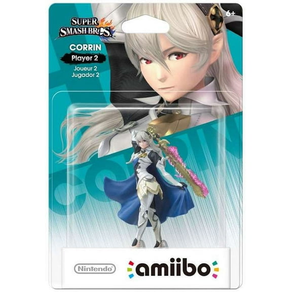 Nintendo Amiibo Corrin Mini Figure Collectible Action Figures, White, 0.12 oz