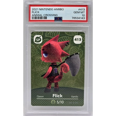 Pre-Owned Nintendo Animal Crossing Amiibo Card Flick 413 PSA Graded Gem Mint 10