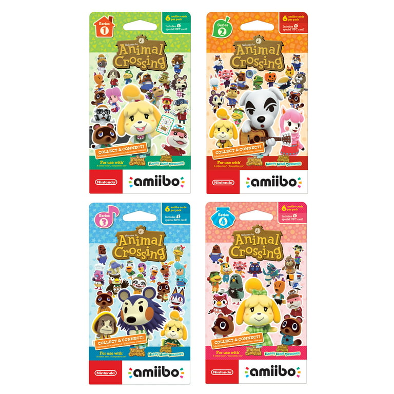 Nintendo Animal Crossing Amiibo Cards Series 1-4 Bundle [24 Cards Total]