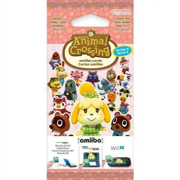 Nintendo Animal Crossing Amiibo Cards - Series 4 - 3 Card Pack Nintendo Accessory