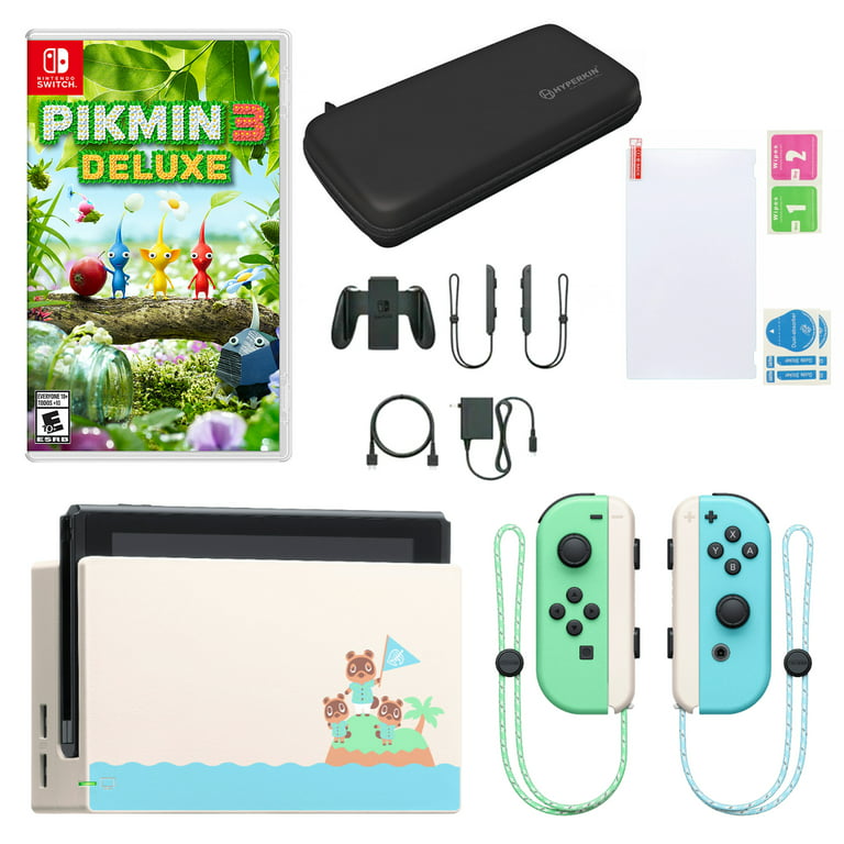 twinkle Markeret Mesterskab Nintendo Animal Crossing Edition Nintendo Switch with Pikmin 3 Deluxe and  Accessories - Walmart.com