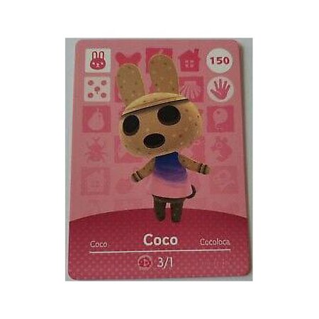 Nintendo Animal Crossing Happy Home Designer Amiibo Card Coco 150