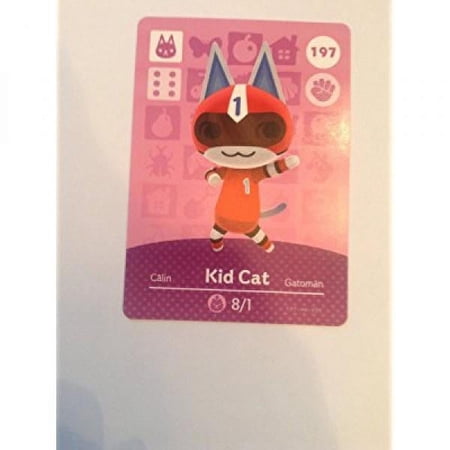 Nintendo Animal Crossing Happy Home Designer Amiibo Card Kid Cat 197/200 USA Version