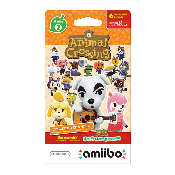 Nintendo Animal Crossing amiibo NFC Trading Cards Series 2, 6 Piece Pack