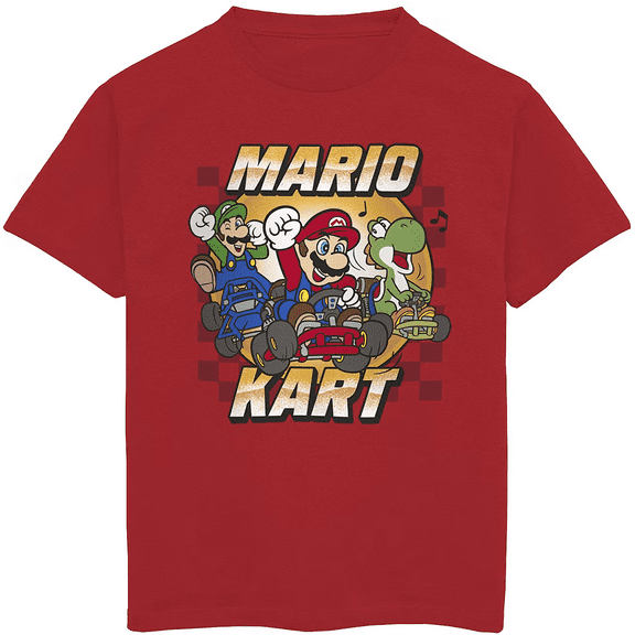 Nintendo Big Boys Super Mario Kart T-Shirt, Sizes 8-20