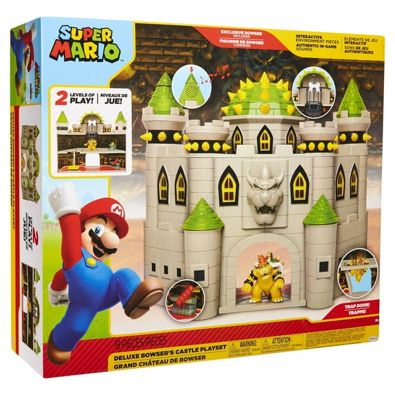 Nintendo Super Mario Deluxe Bowsers Castle 2.5 inch Action Figure Playset