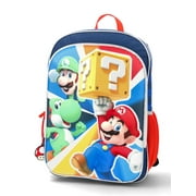 Nintendo Boys' "Game Time" Mario, Yoshi, and Luigi 17" Graphic Backpack, Blue