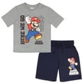 thumbnail image 1 of Nintendo Boys 2 Piece Short Set Short Sleeve Shirt and Shorts 2 Pack Bundle Set for Kids and Toddlers (Size 2T-12), 1 of 7