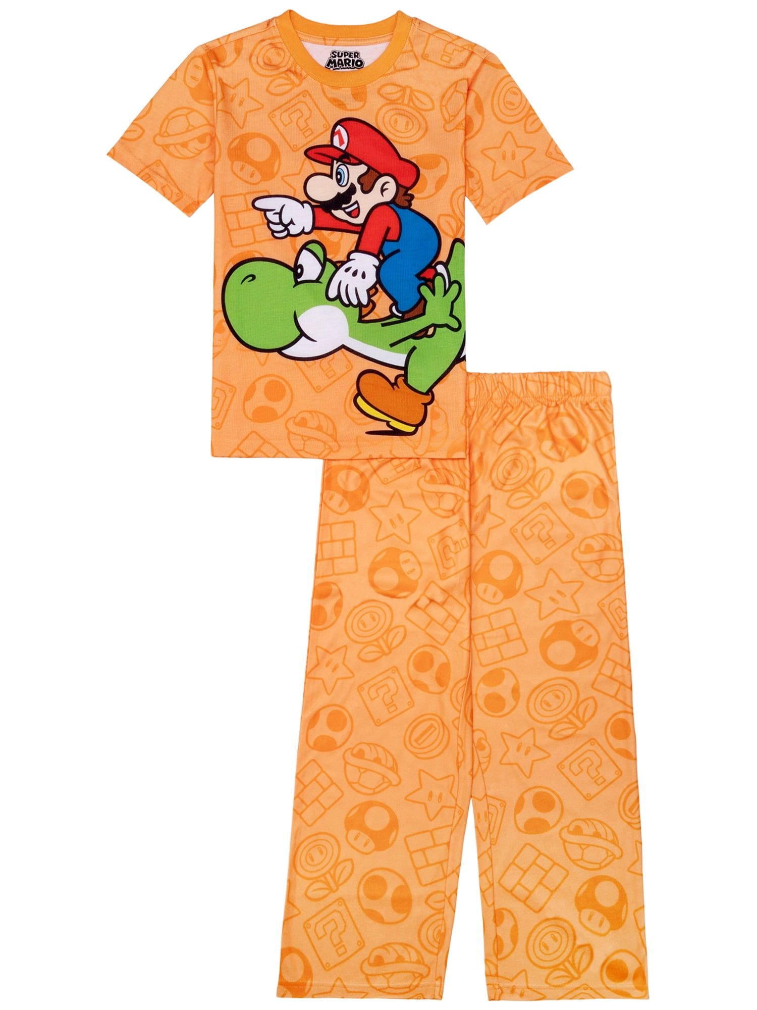 Nintendo Boys Halloween Short Sleeve Top and Pant Pajama Set, 2-Piece, Sizes 4-12
