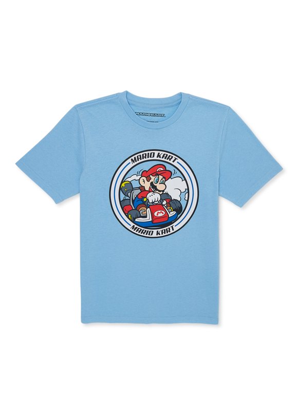 Nintendo Boys' & Big Boys' Mario Kart, Short Sleeve, Graphic T-Shirt, Sizes 4-18