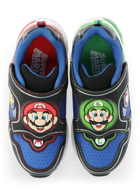 Nintendo Boys Mario and Luigi Light-Up Athletic Sneakers