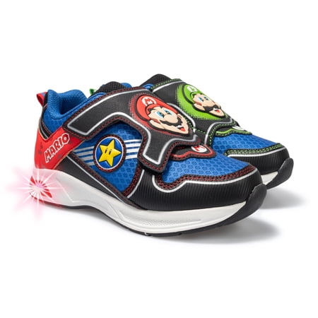 Nintendo Boys Mario and Luigi Light-Up Athletic Sneakers
