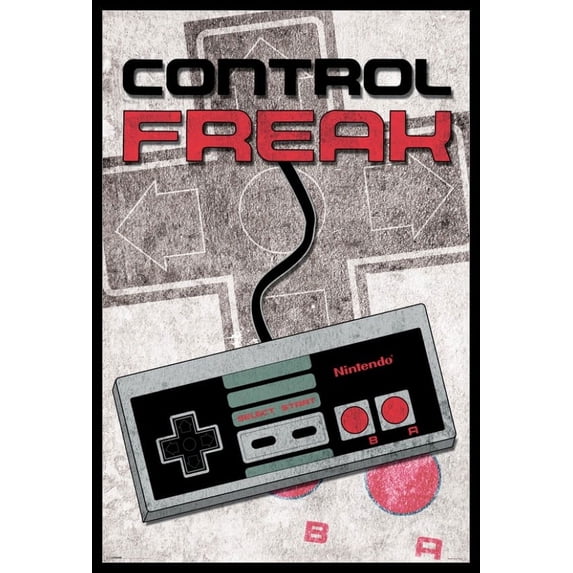 Nintendo - Control Freak Laminated & Framed Poster (24 x 36)