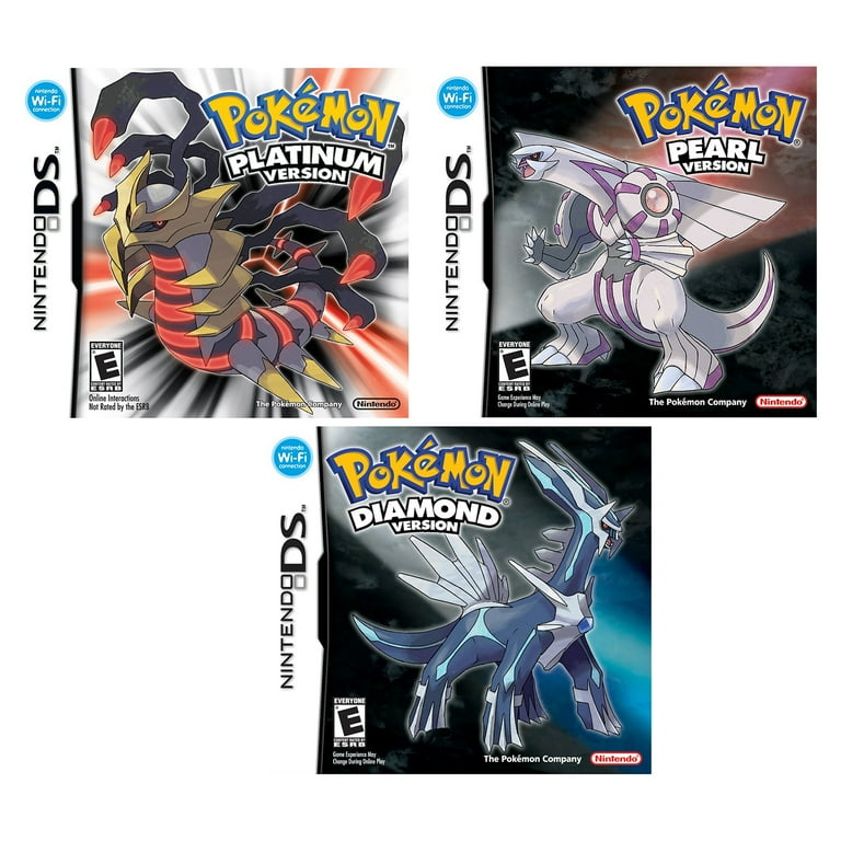Nintendo DS Pokemon Platinum, Diamond and Pearl Version Video Games Bundle  - All Three Versions! - Walmart.com