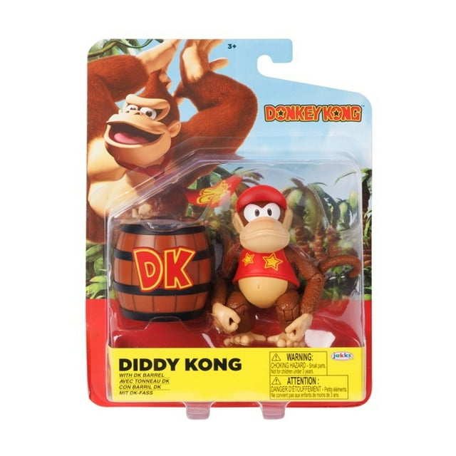 Nintendo Donkey Kong Diddy Kong with DK Barrel Action Figure