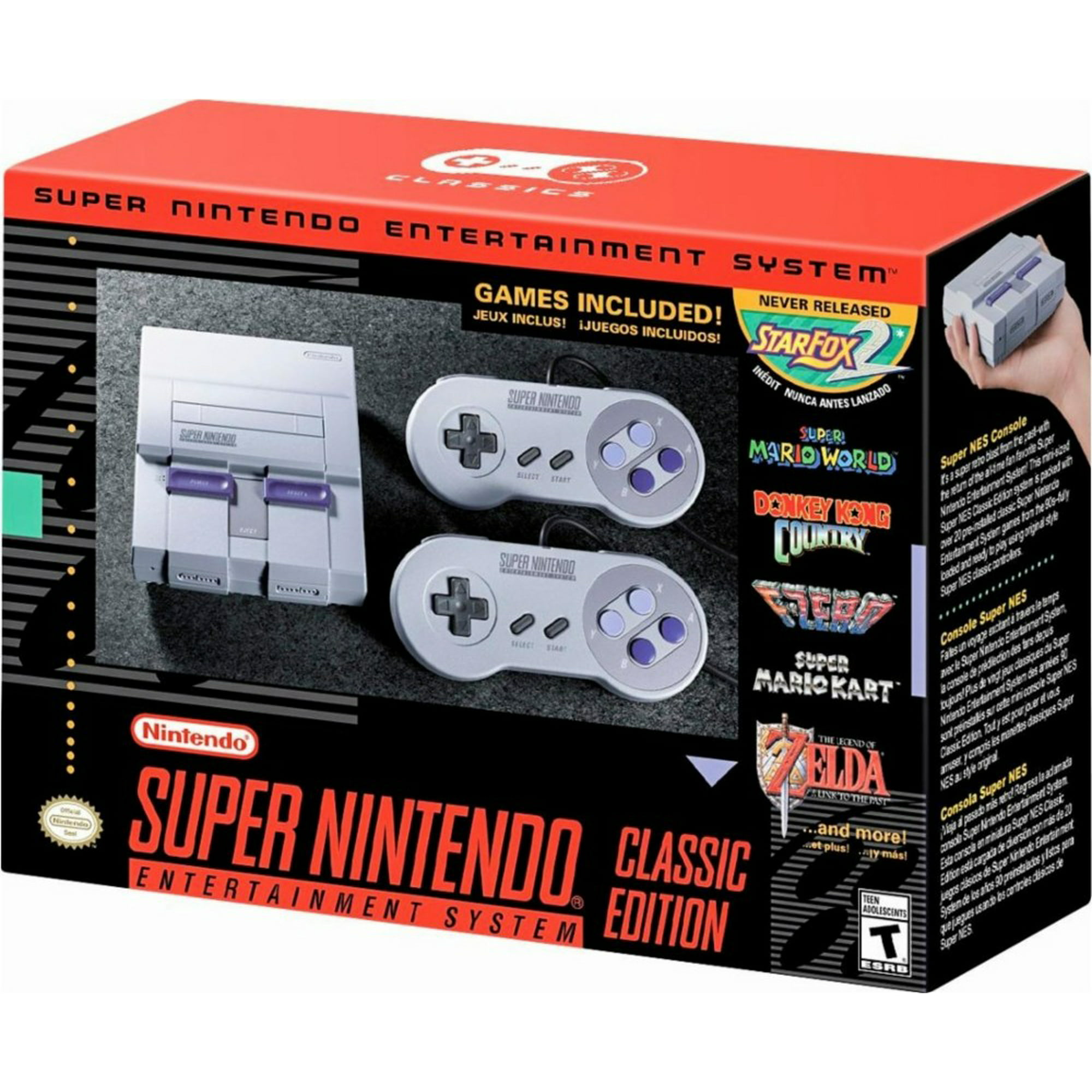 Soeverein Bejaarden het kan Nintendo - Entertainment System: SNES Classic Edition (2017 Limited  Edition) - Walmart.com